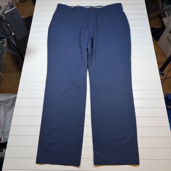 Under Armour Golf Pants Flat Front Men's 40x32 Navy Blue GUC - Picture 2 of 4
